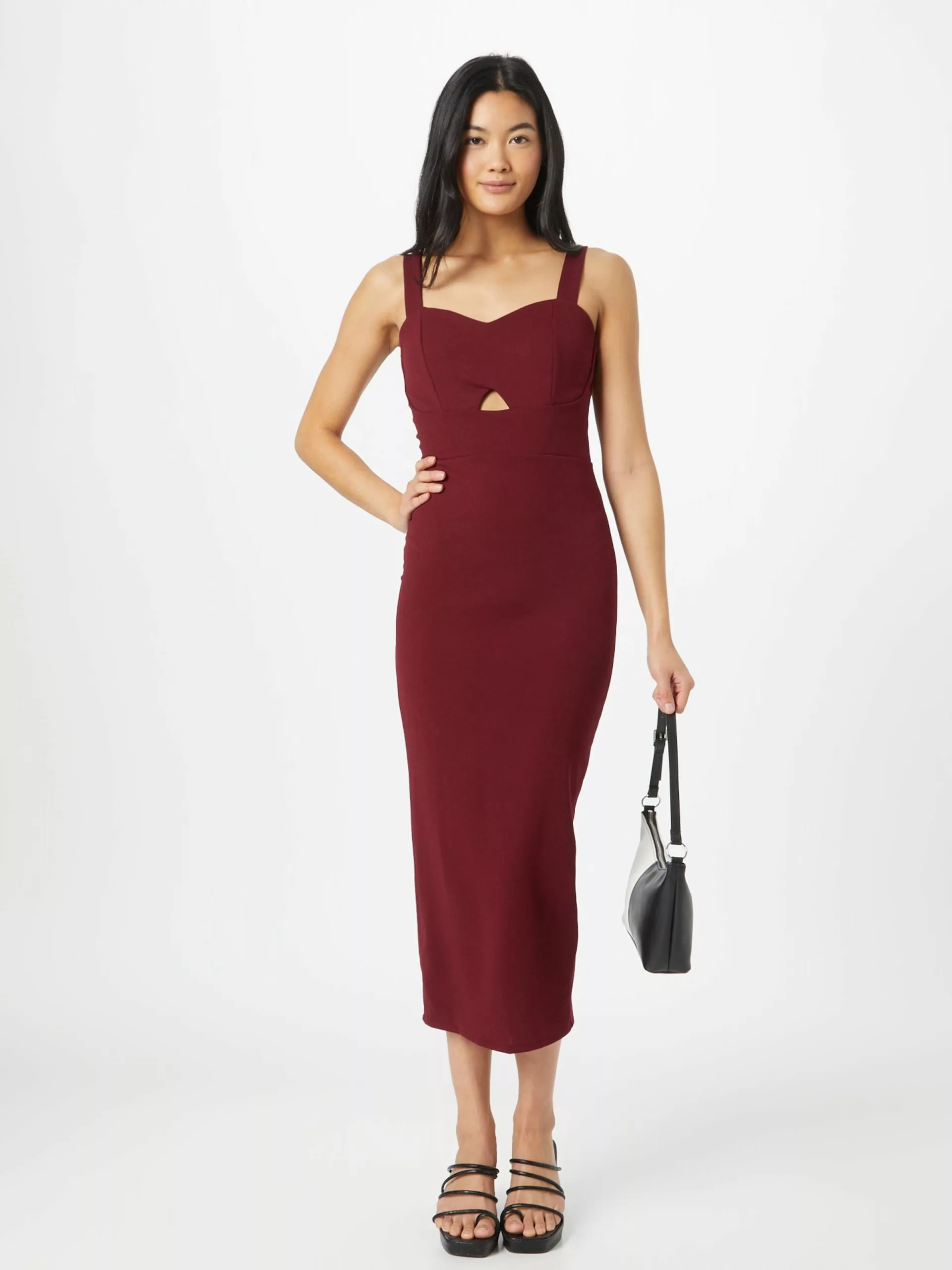 Wal G Jerseykleider Kleid BRODY Frauen Weinrot 5 Wal G Jerseykleider Kleid BRODY Frauen Weinrot – Bild 5