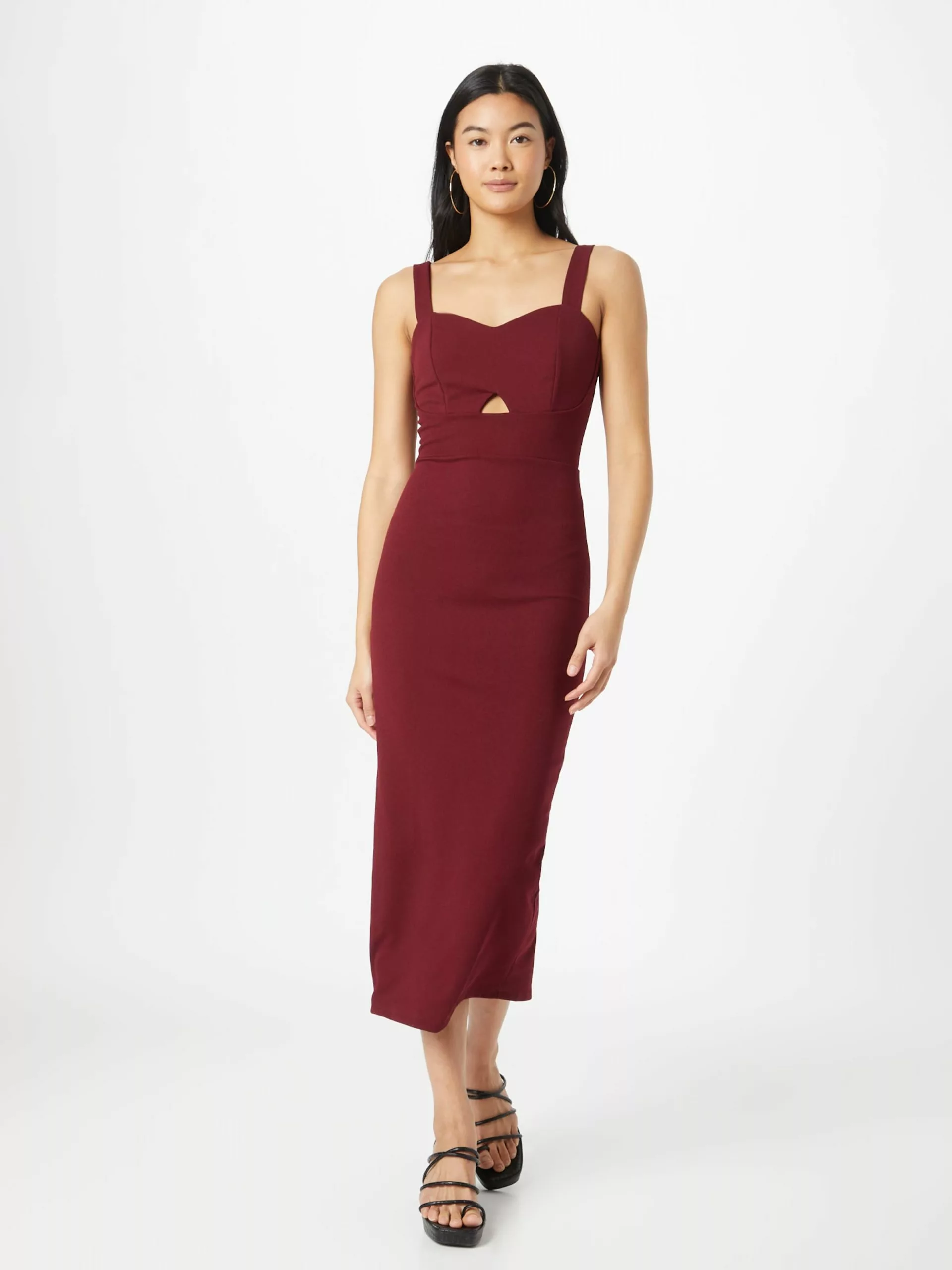 Wal G Jerseykleider Kleid BRODY Frauen Weinrot 3 Wal G Jerseykleider Kleid BRODY Frauen Weinrot – Bild 3