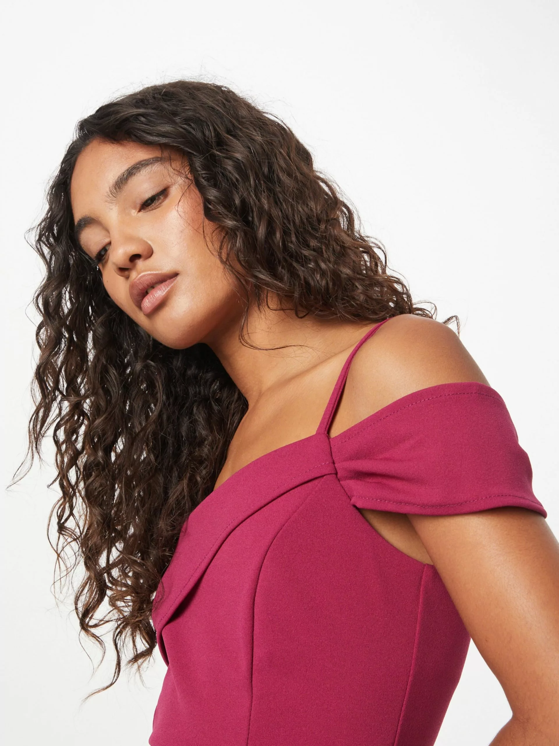 Wal G Jerseykleider Kleid ROSHNA Frauen Weinrot 2 Wal G Jerseykleider Kleid ROSHNA Frauen Weinrot – Bild 2