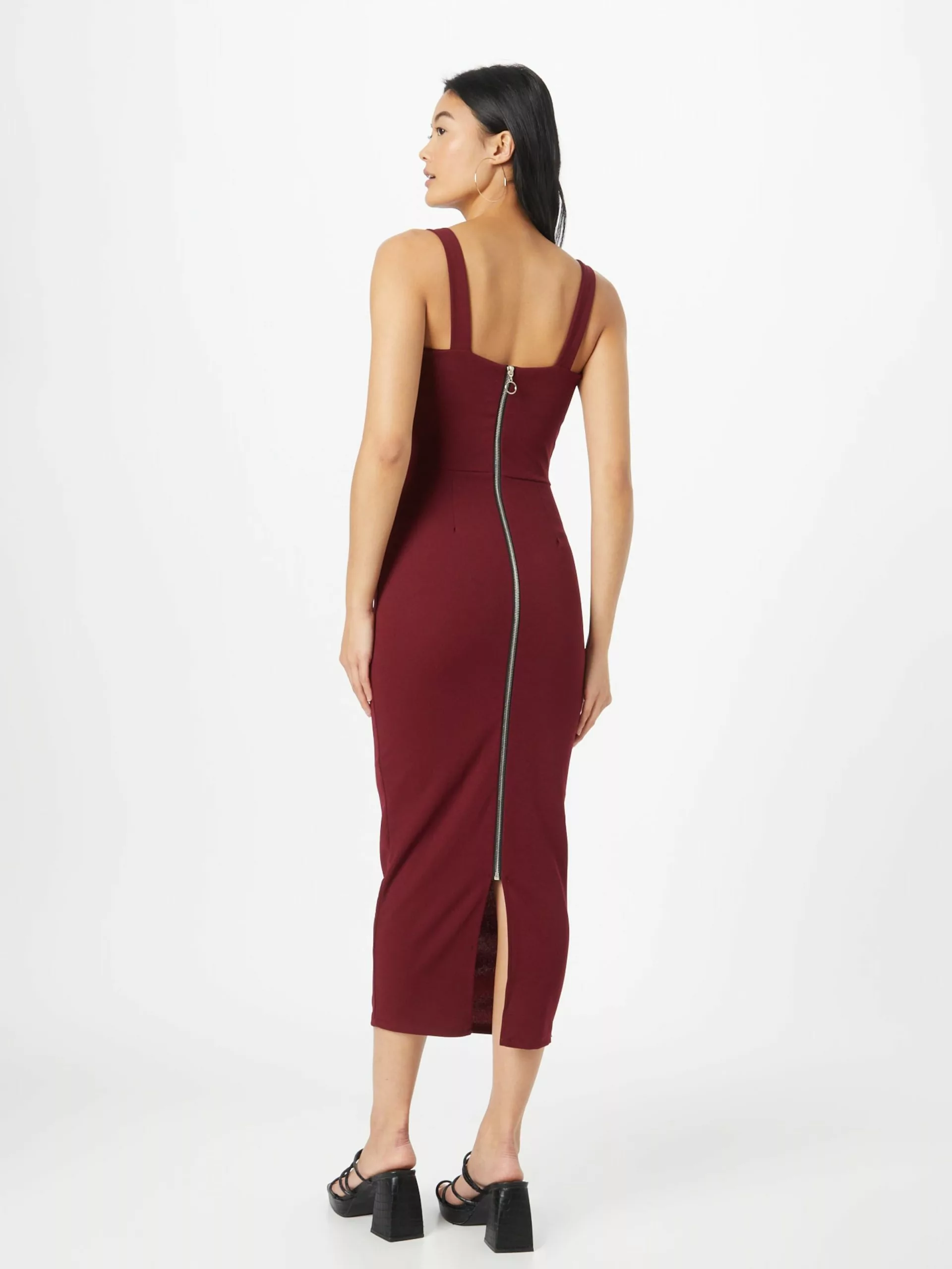 Wal G Jerseykleider Kleid BRODY Frauen Weinrot 4 Wal G Jerseykleider Kleid BRODY Frauen Weinrot – Bild 4