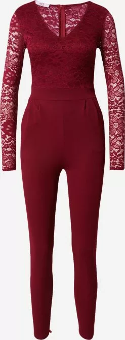 Wal G Lange Jumpsuits Jumpsuit BLAKE Frauen Merlot