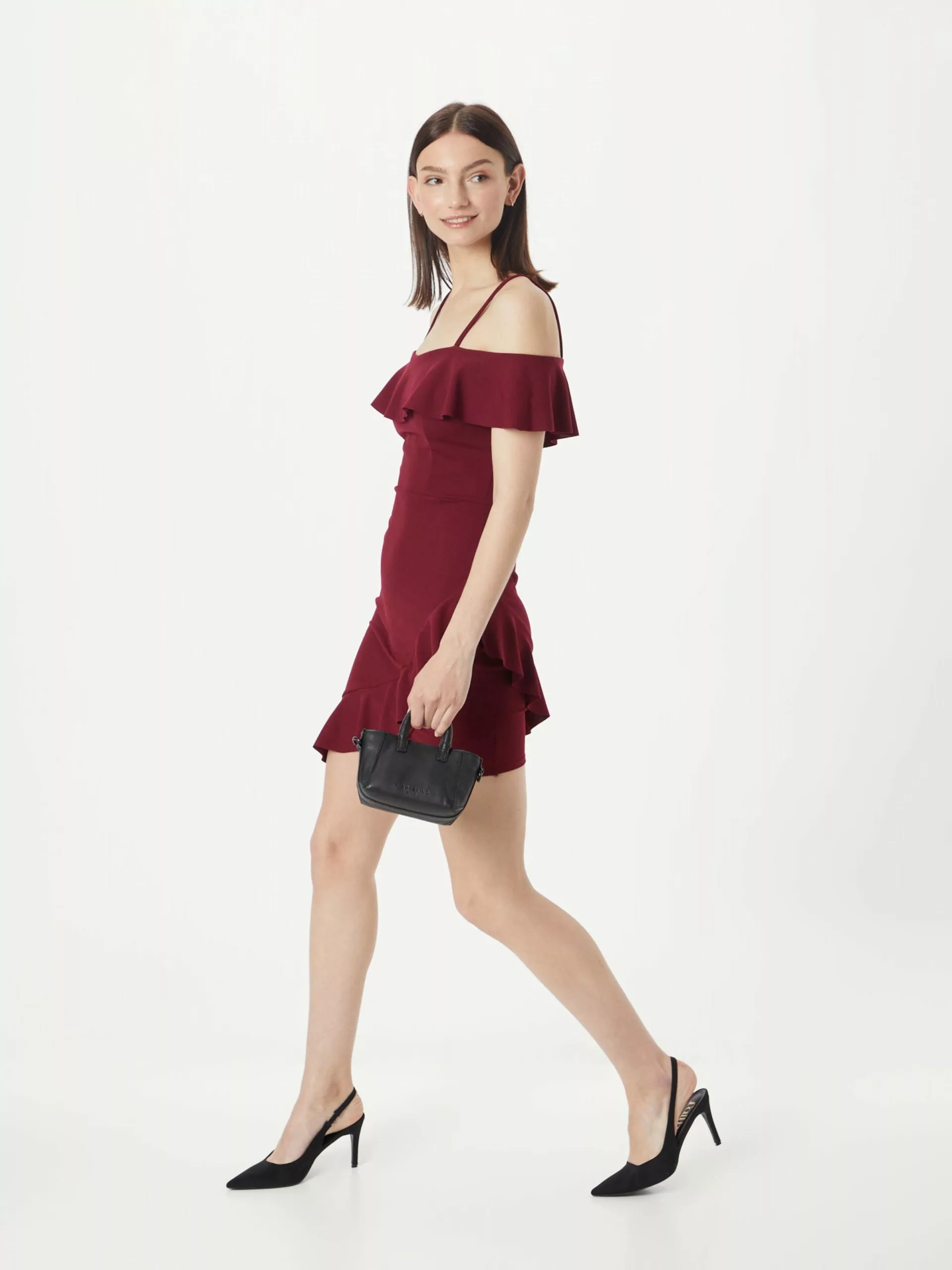 Wal G Minikleider Kleid REVRA Frauen Weinrot 5 Wal G Minikleider Kleid REVRA Frauen Weinrot – Bild 5