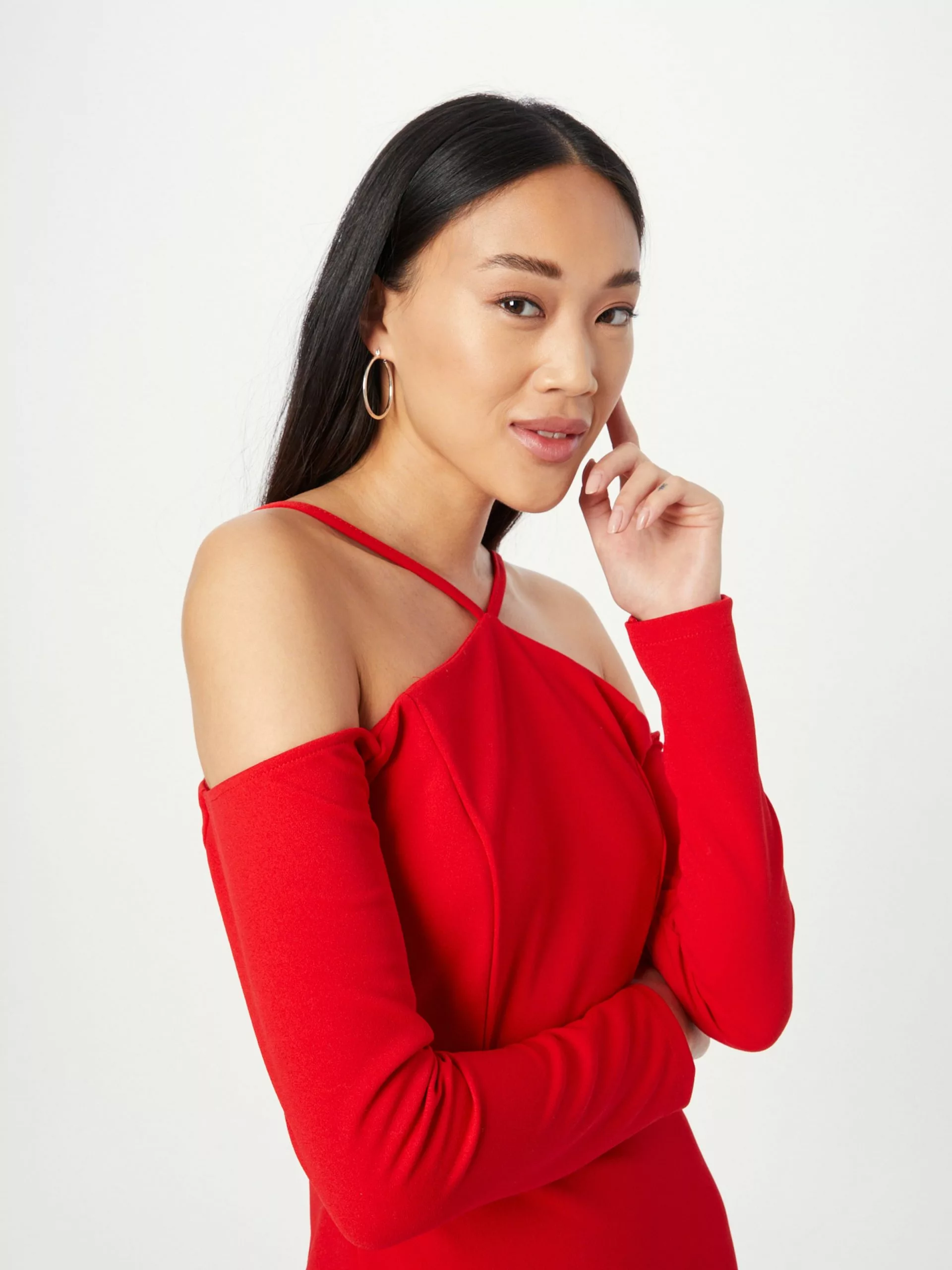 Wal G Midikleider Kleid Frauen Rot 2 Wal G Midikleider Kleid Frauen Rot – Bild 2