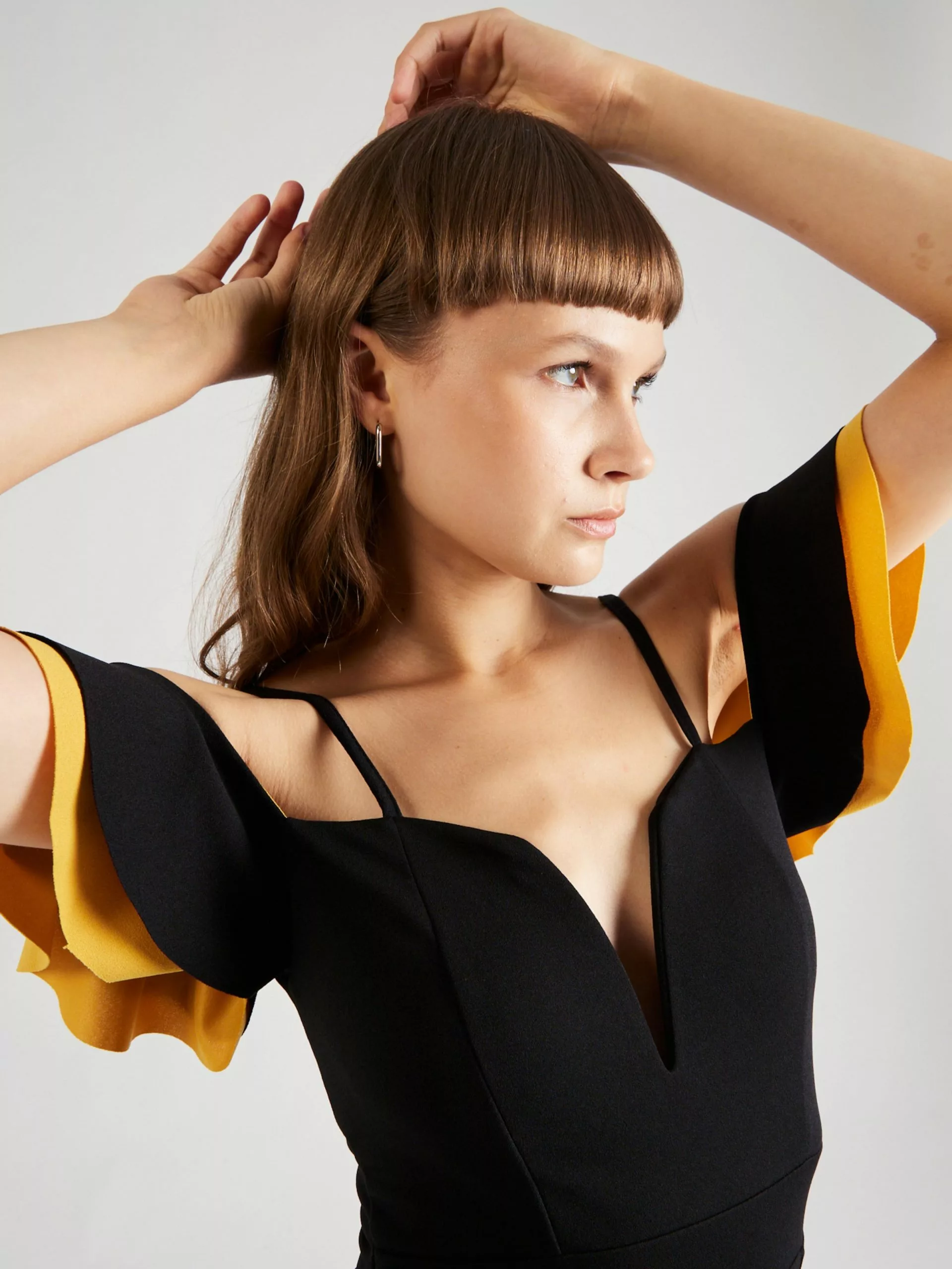 Wal G Midikleider Kleid SIMAH Frauen Schwarz 2 Wal G Midikleider Kleid SIMAH Frauen Schwarz – Bild 2