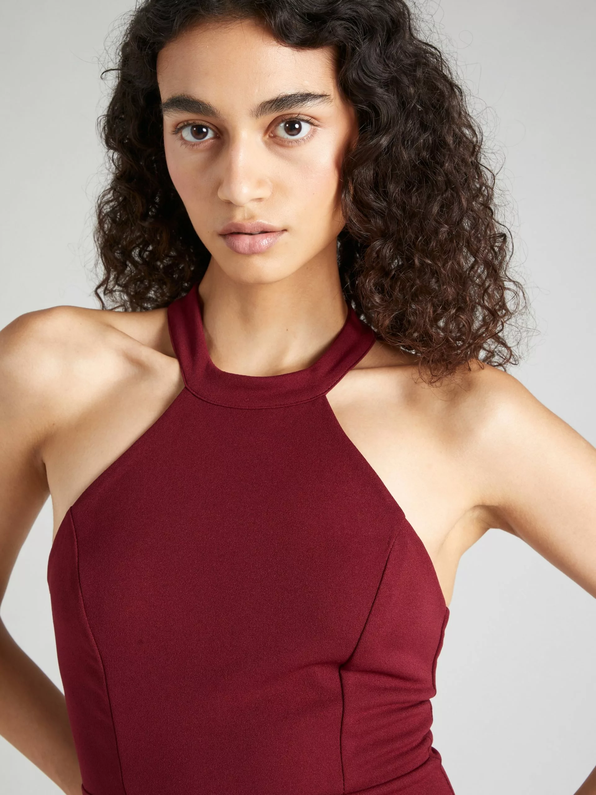 Wal G Midikleider Kleid MARGRET Frauen Weinrot 2 Wal G Midikleider Kleid MARGRET Frauen Weinrot – Bild 2