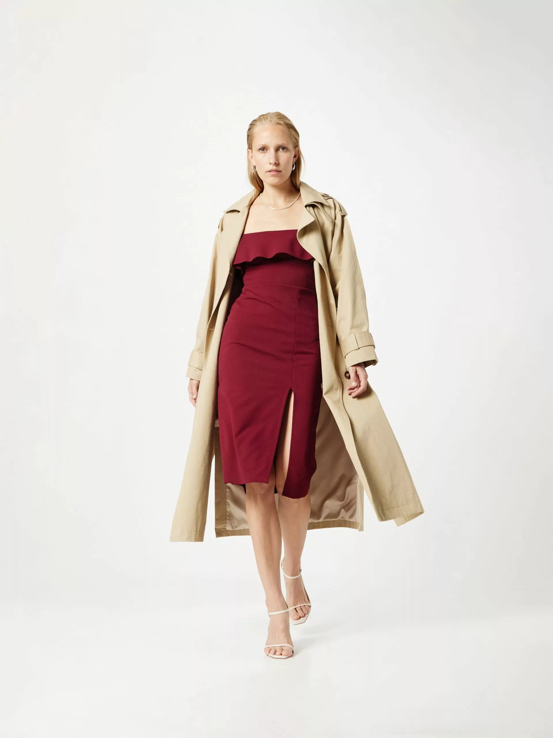 Wal G Minikleider Kleid ZIMMI Frauen Weinrot 8 Wal G Minikleider Kleid ZIMMI Frauen Weinrot – Bild 8