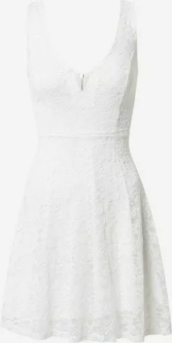 Wal G Cocktailkleider Spitzenkleid Frauen Weiß